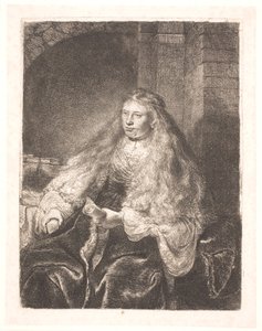 Girl with Hair Falling on Her Shoulders (the 