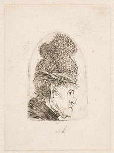 Grotesque Profile: Man in High Cap