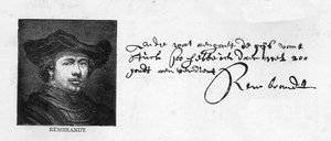 Handwriting and Signature of Rembrandt from a Letter to Constantine Huygens Requesting Payment of a Sum of Money Owed