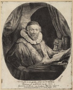 Jan Uytenbogaert, Preacher of the Remonstrants by Rembrandt van Rijn