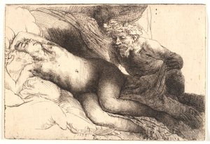 Jupiter and Antiope: The Larger Plate by Rembrandt van Rijn