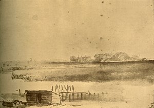 Landscape Drawing by Rembrandt van Rijn
