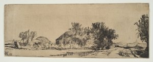 Landscape with a Farmhouse Along a Road Beside a Canal