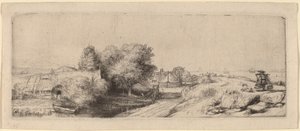 Landscape with a Milkman by Rembrandt van Rijn