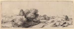 Landscape with a Milkman by Rembrandt van Rijn