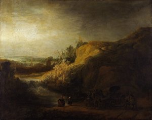 Landscape with the Baptism of the Eunuch by Rembrandt van Rijn