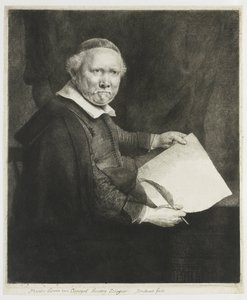 Lieven Willemsz. van Coppenol, Writing Master: The Larger Plate by Rembrandt van Rijn