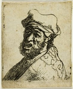 Man Crying Out, Three Quarters Left: Bust by Rembrandt van Rijn