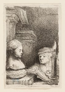 Man Drawing from a Cast by Rembrandt van Rijn