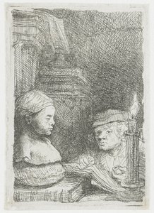 Man Drawing from a Cast