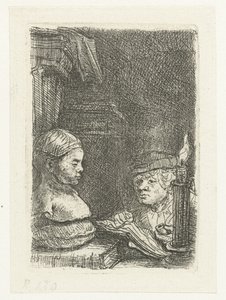 Man Drawing from a Cast by Rembrandt van Rijn