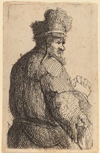 Old Man Seen from Behind, Profile to Right by Rembrandt van Rijn