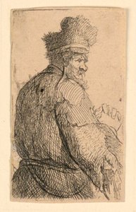 Old Man Seen from Behind, Profile to Right: Half Figure by Rembrandt van Rijn