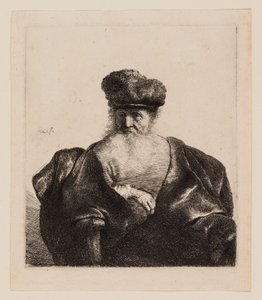 Old Man with Beard, Fur Cap, and Velvet Cloak