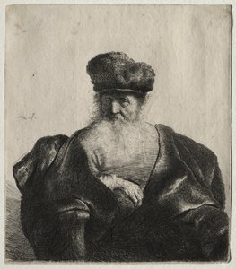 Old Man with Beard, Fur Cap, and Velvet Cloak