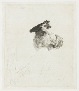 Old Man Shading His Eyes with His Hand by Rembrandt van Rijn