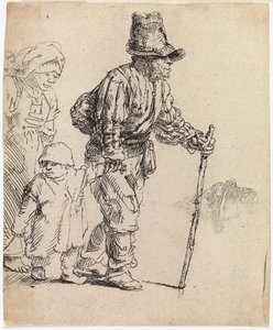 Peasant Family on the Tramp by Rembrandt van Rijn