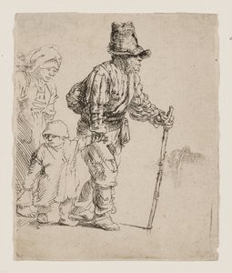 Peasant Family on the Move by Rembrandt van Rijn
