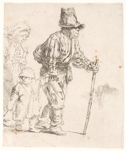 Peasant Family on the Tramp by Rembrandt van Rijn