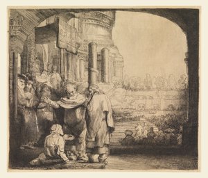 Peter and John at the Gate of the Temple by Rembrandt van Rijn