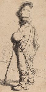 Polander Leaning on a Stick by Rembrandt van Rijn