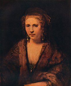 Portrait of Hendrickje Stoffels with a Velvet Beret by Rembrandt van Rijn