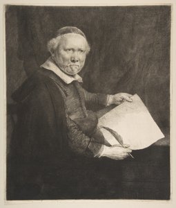 Portrait of Lieven Willemsz van Coppenol, Writing Master by Rembrandt van Rijn
