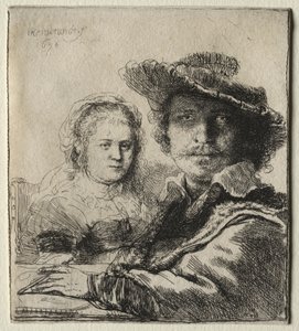 Rembrandt and his Wife Saskia by Rembrandt van Rijn