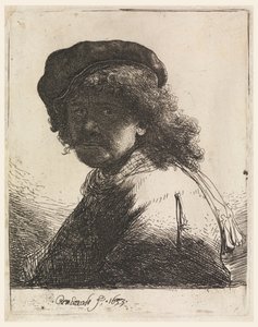 Rembrandt in Cap and Scarf by Rembrandt van Rijn