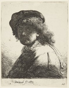 Rembrandt in Cap and Scarf by Rembrandt van Rijn
