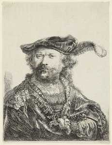Rembrandt in Velvet Cap by Rembrandt van Rijn