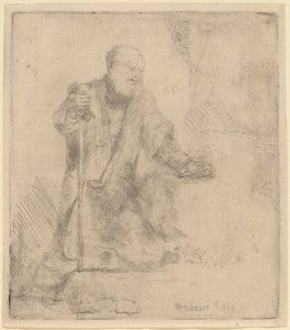 Saint Peter in Penitence by Rembrandt van Rijn