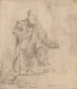 Saint Peter in Penitence by Rembrandt van Rijn