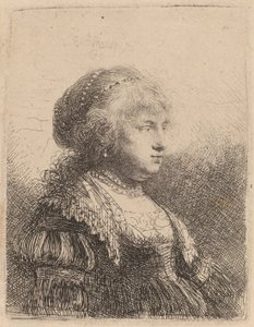 Saskia with Pearls in Her Hair, 1634
