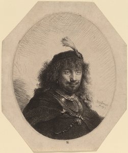 Self-Portrait with Plumed Cap and Lowered Sabre