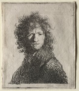 Self-Portrait Frowning: Bust, 1630 by Rembrandt van Rijn