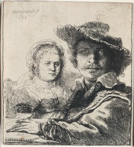 Self-Portrait with Saskia by Rembrandt van Rijn