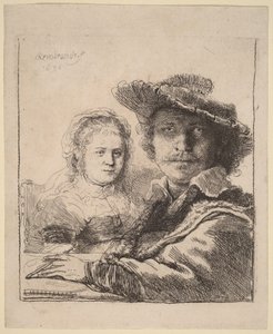 Self-Portrait with Saskia by Rembrandt van Rijn