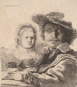 Self-Portrait with Saskia, 1636 by Rembrandt van Rijn