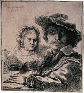 Self-Portrait with Saskia, 1636 by Rembrandt van Rijn
