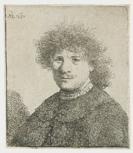 Self-Portrait in a Cloak with a Falling Collar: Bust by Rembrandt van Rijn