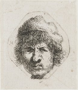 Self-Portrait Scowling, ca 1631 by Rembrandt van Rijn