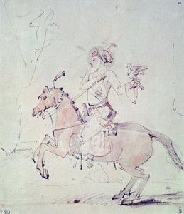 Shah Jehan with Falcon on Horseback by Rembrandt van Rijn