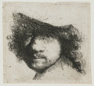Sheet of Studies: Head of the Artist