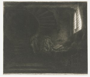 St. Jerome in a Dark Chamber by Rembrandt van Rijn