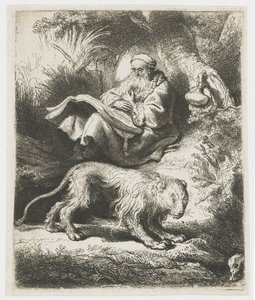 Saint Jerome Reading by Rembrandt van Rijn