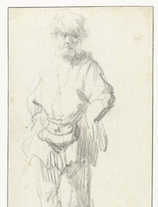Standing Man with a Pouch by Rembrandt van Rijn