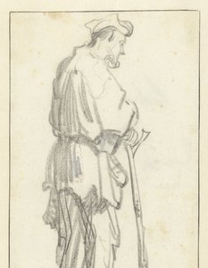 Standing Man with a Stick, Facing Right