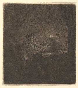 Student at a Table by Candlelight, ca. 1642