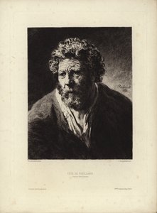 Tete de Viellard by Rembrandt Harmenszoon van Rijn. Engraved by Jules Jacquemart